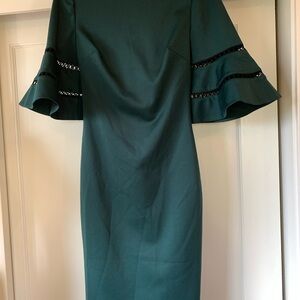 Ted Baker Deep Green Dress with Lace Detail